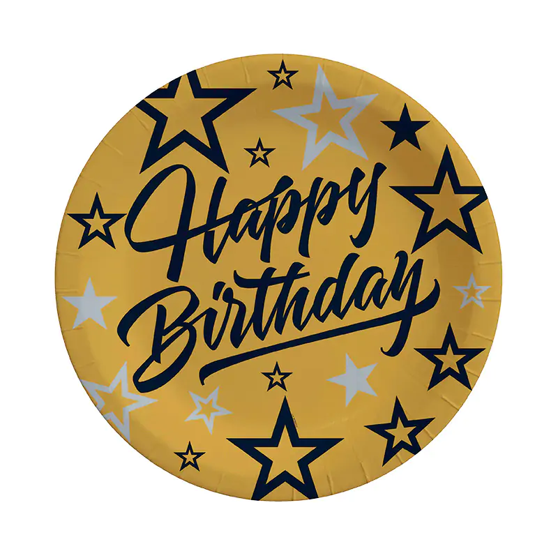 Golden Stars Plate 23 cm (8 Pcs)